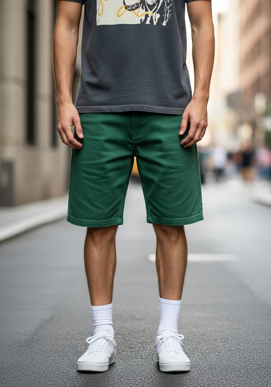 37. Forest Green Shorts Vintage Edge