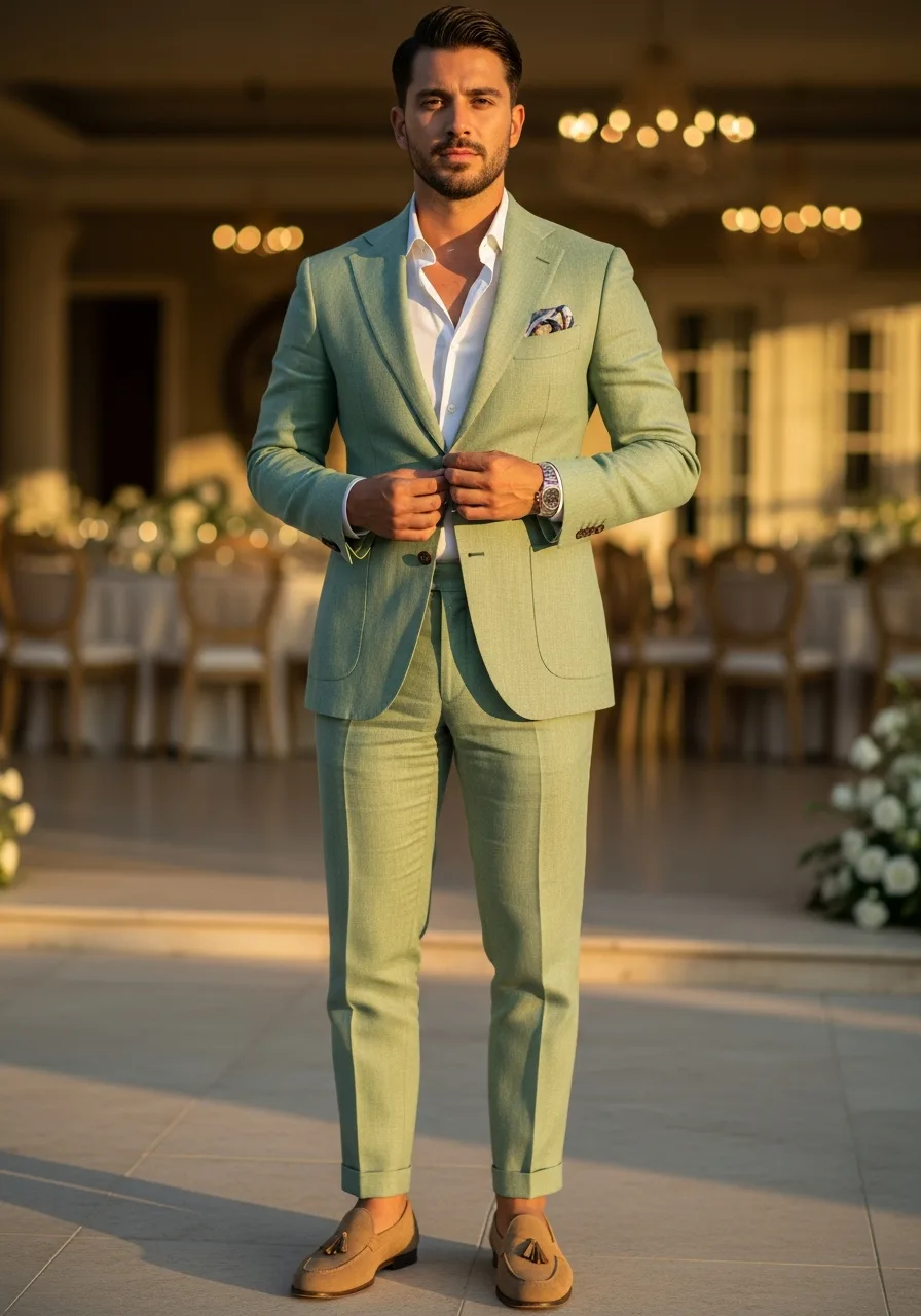 15. Pistachio Green Lightweight Suit