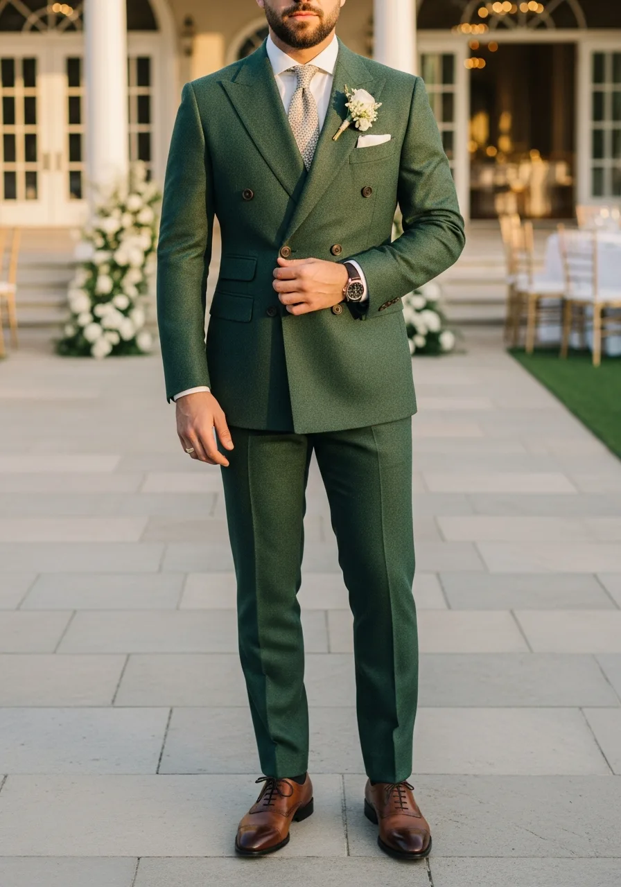 17. Spruce Green Flannel Suit
