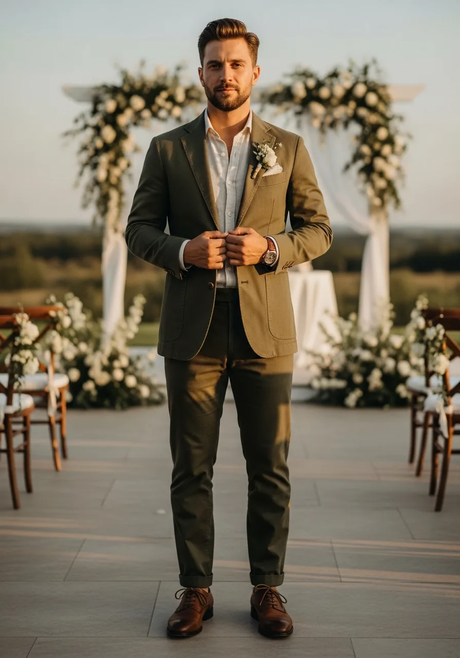 19. Olive Drab Canvas Suit