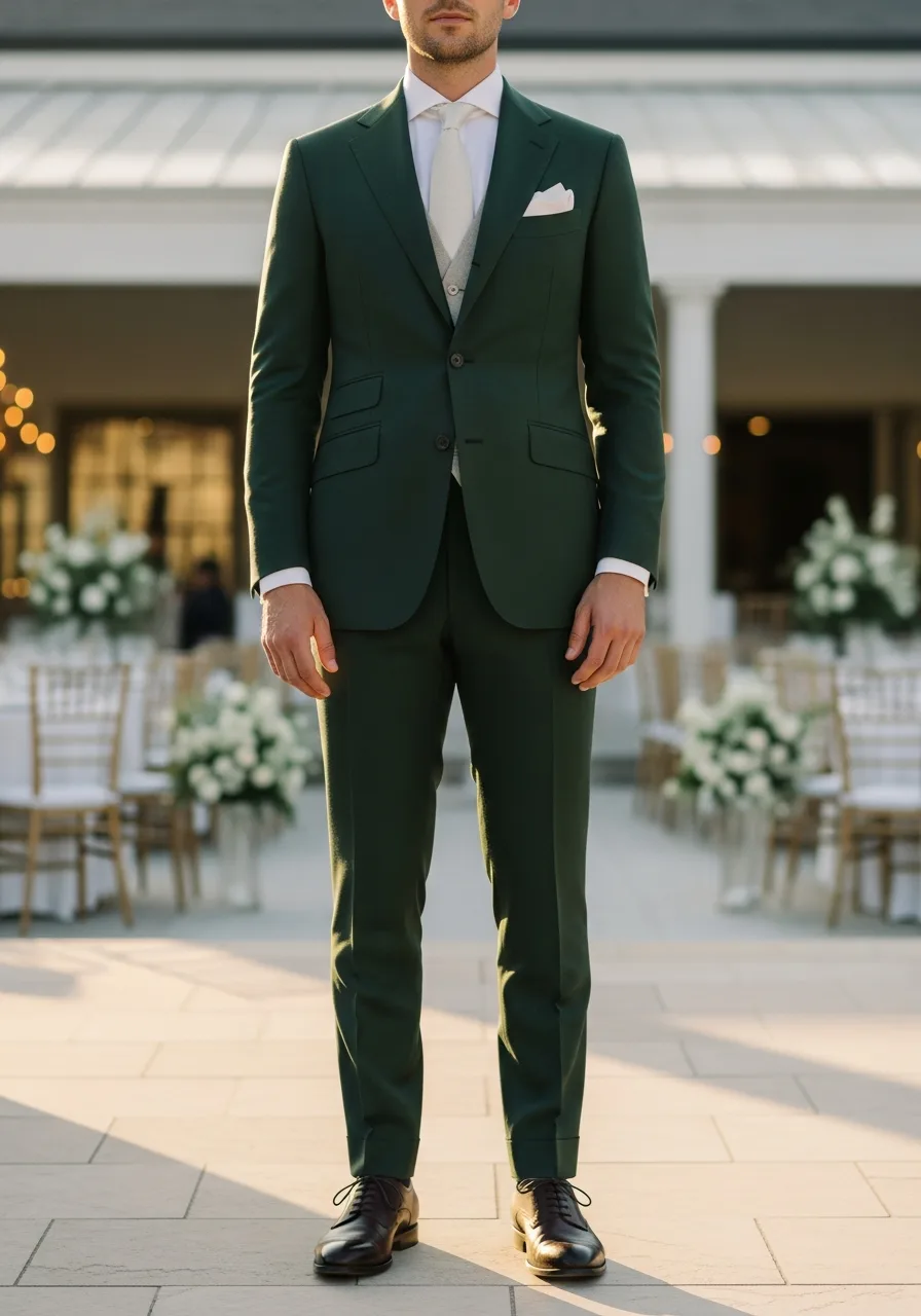 33. Shadow Green Wedding Suit