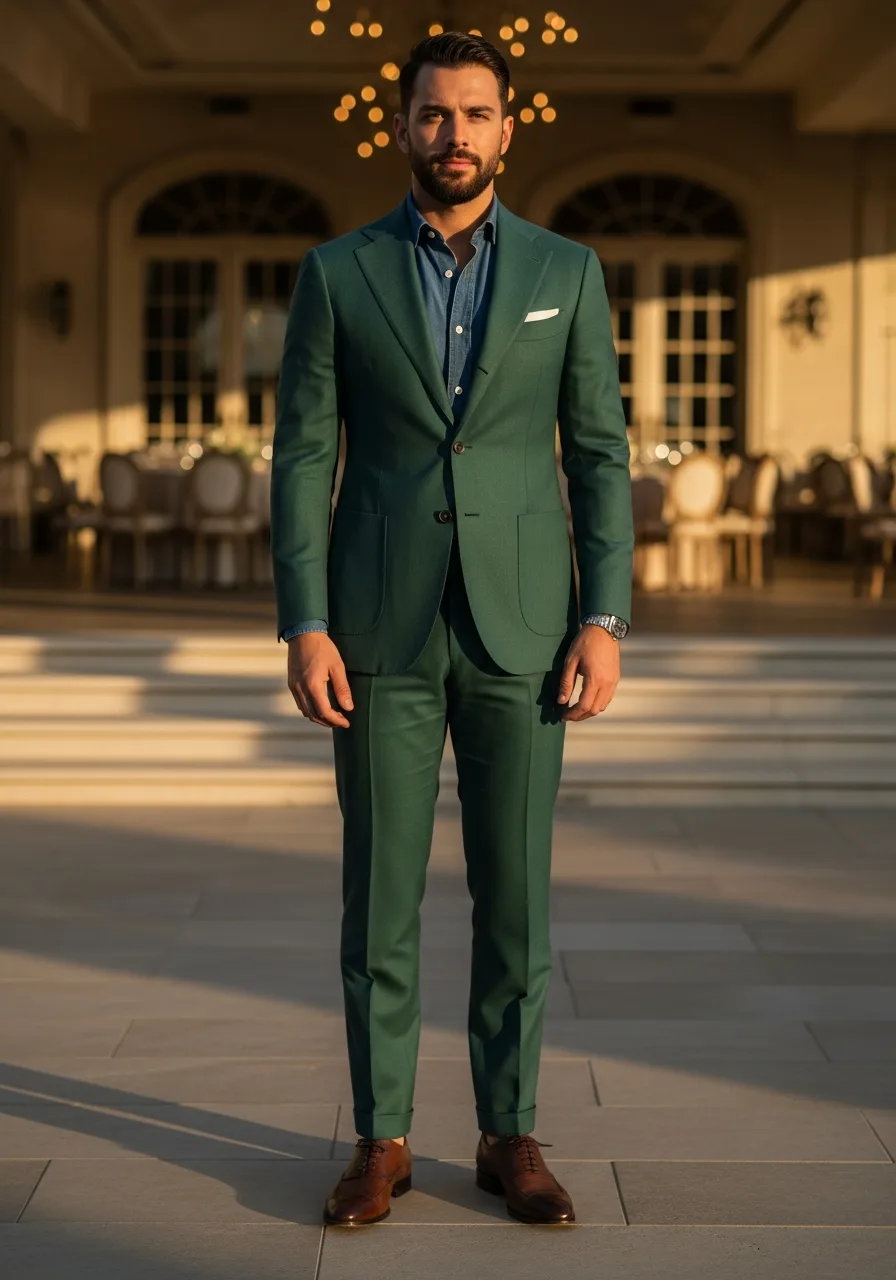 39. Cypress Green Heavy Twill Suit