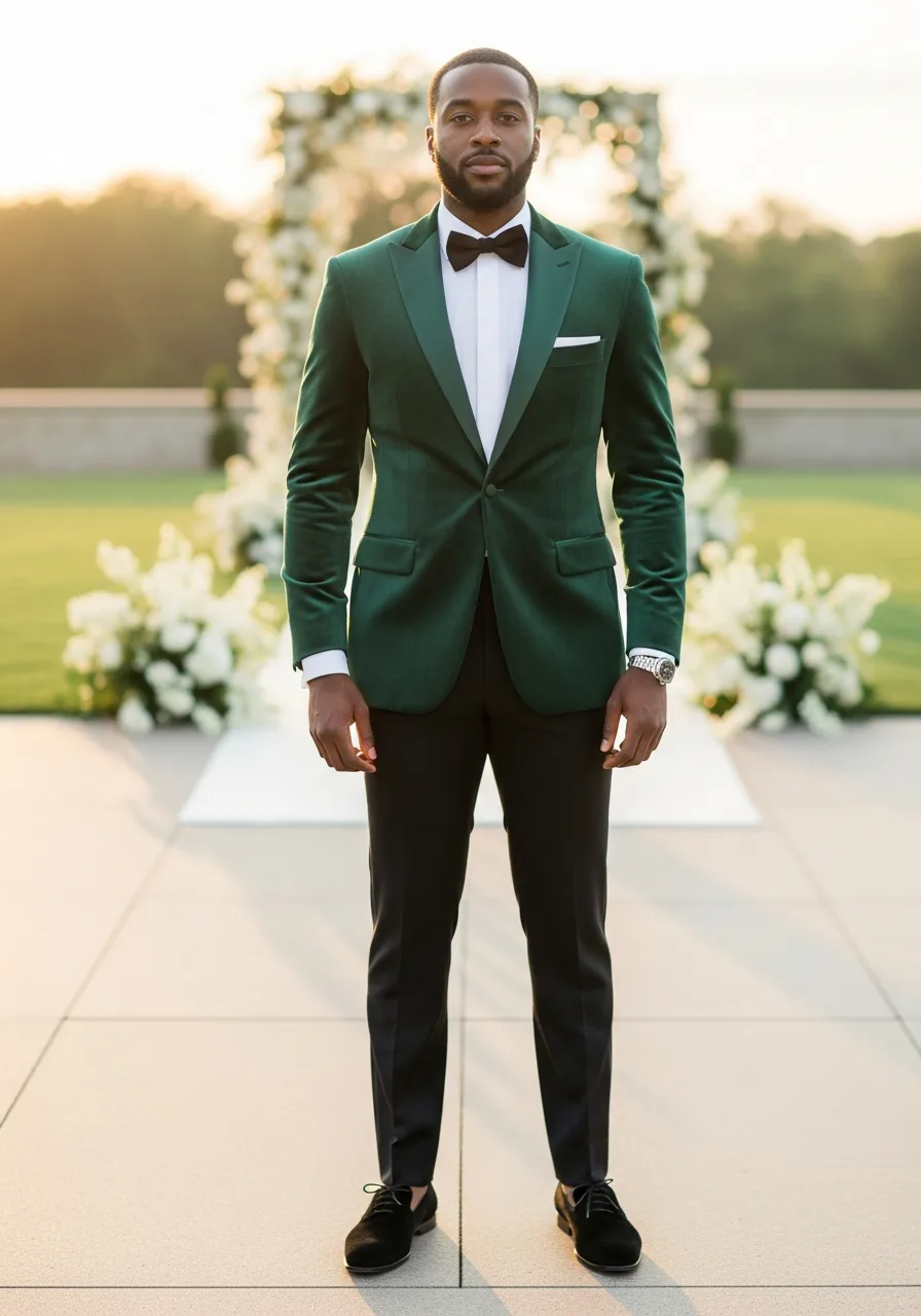 4. Emerald Green Velvet Jacket