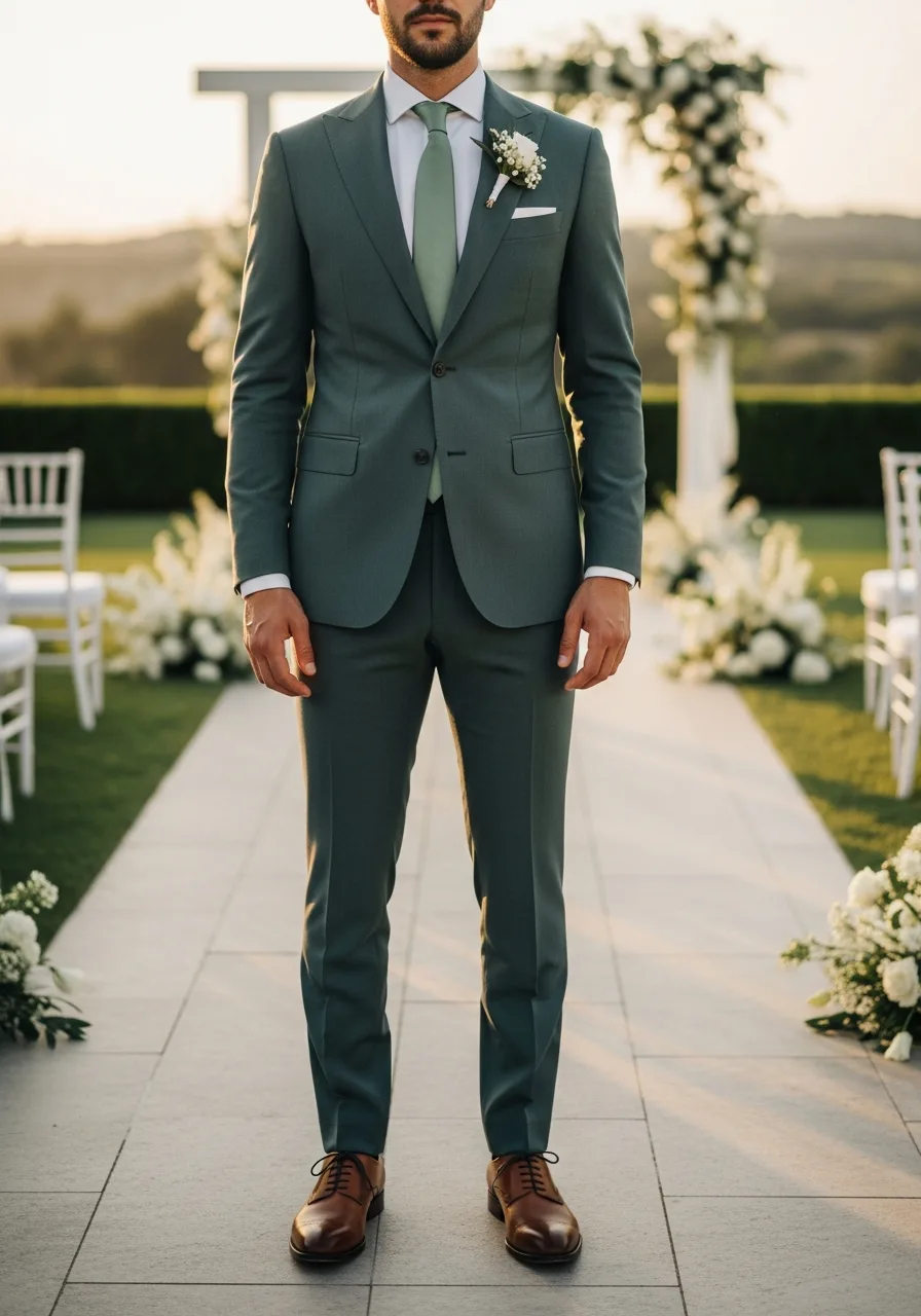 49. Smoky Slate Green Suit