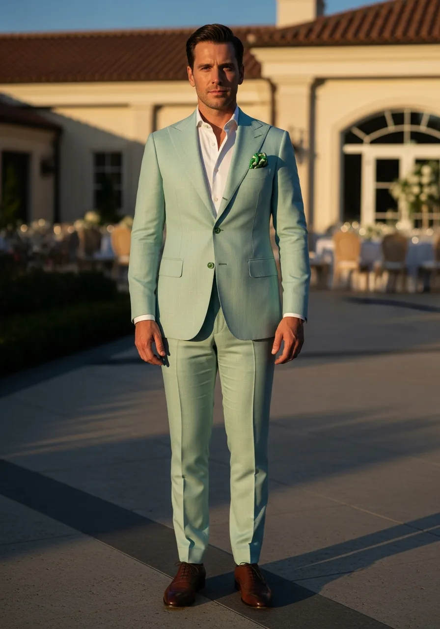 5. Mint Green Pastel Suit