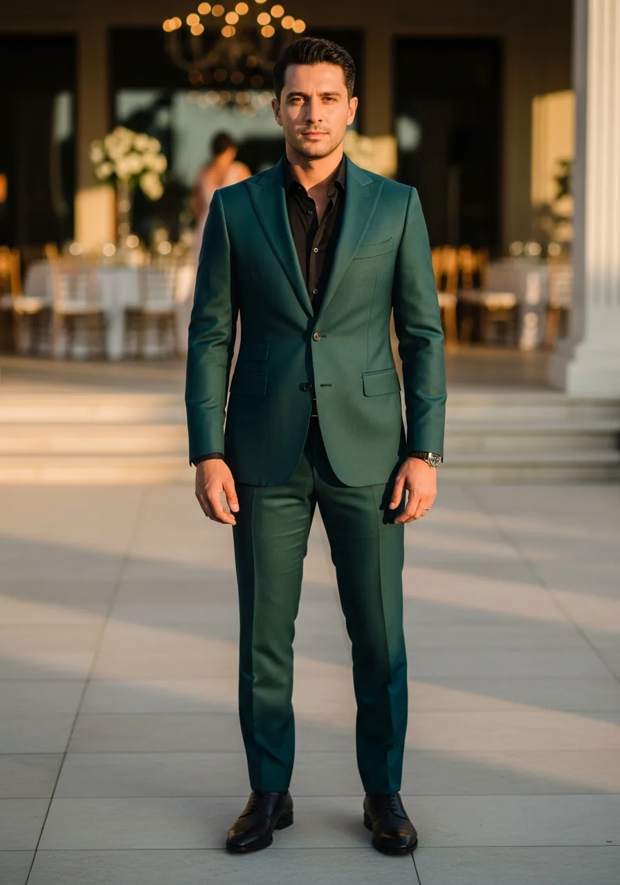 9. Deep Teal Green Suit