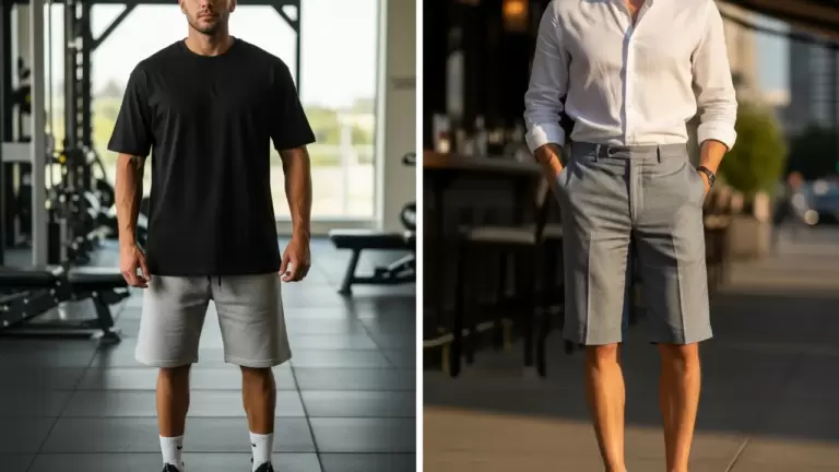 50 Gray Shorts Outfit Ideas for Men