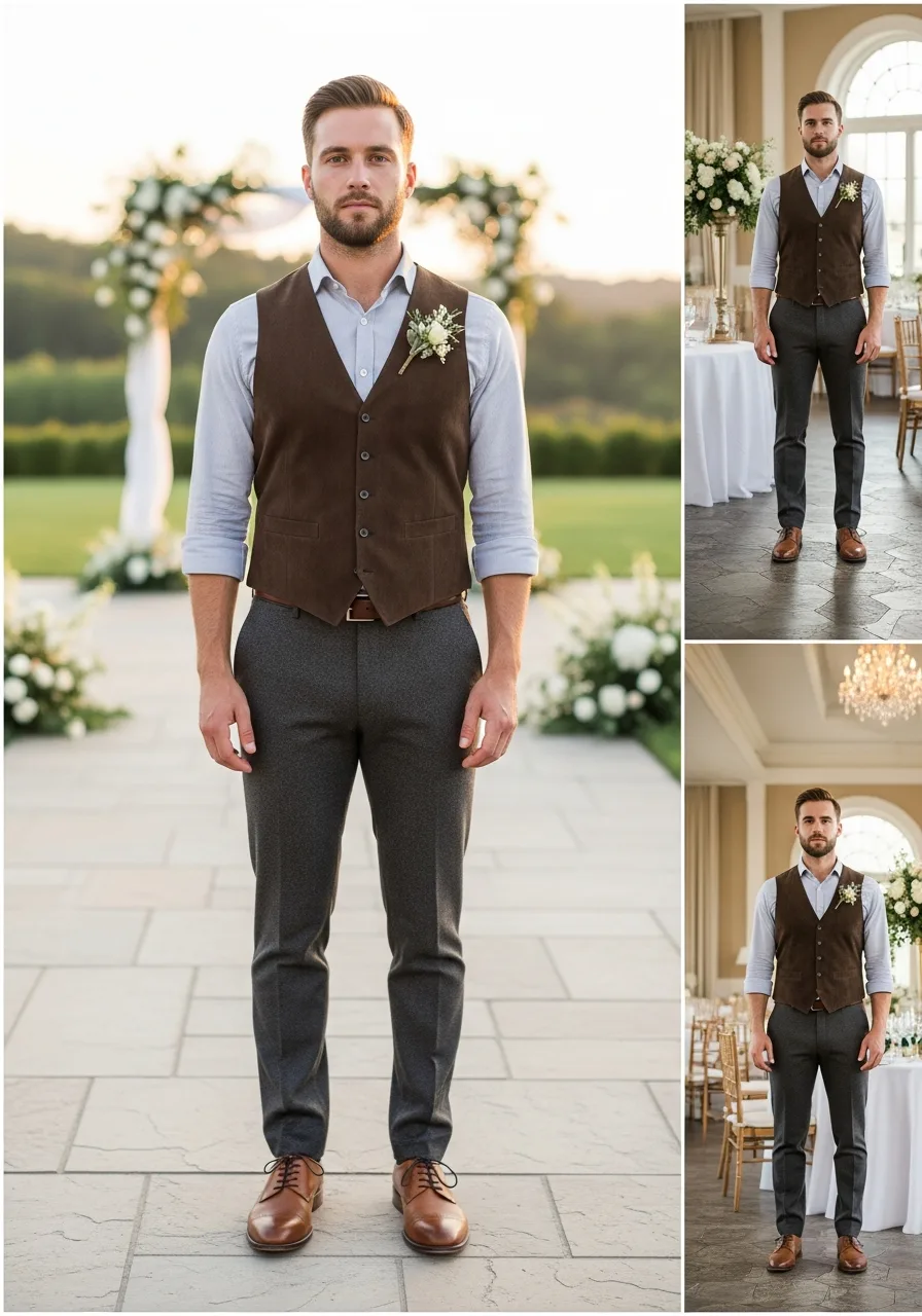 38. Tailored Suede Vest Modern Classic