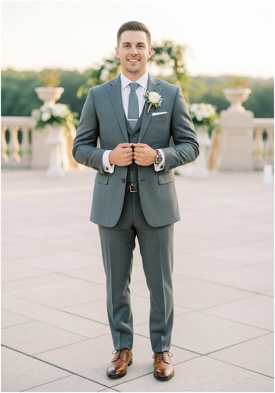 40. Mixed Metal Groomsmen Attire