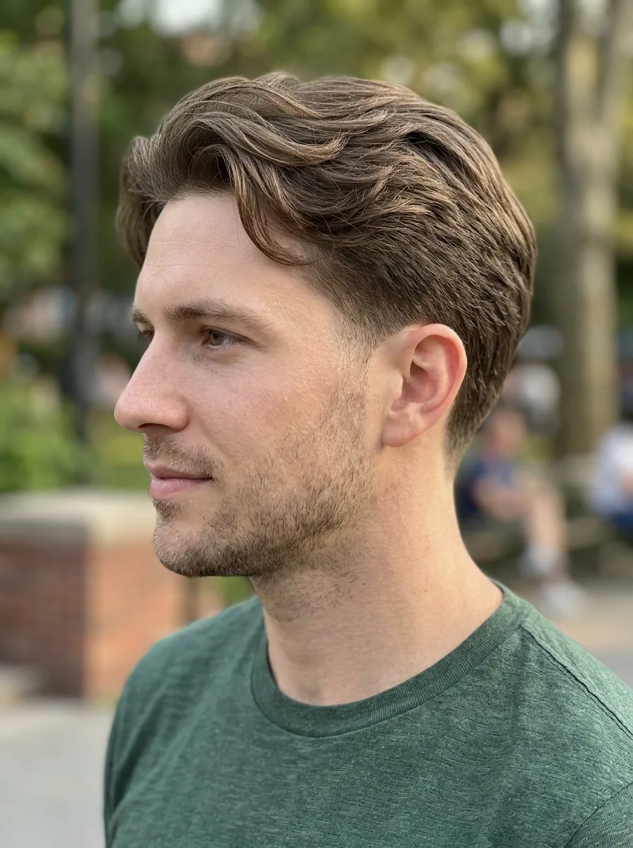 1. Tapered Sides Short Flow Cut