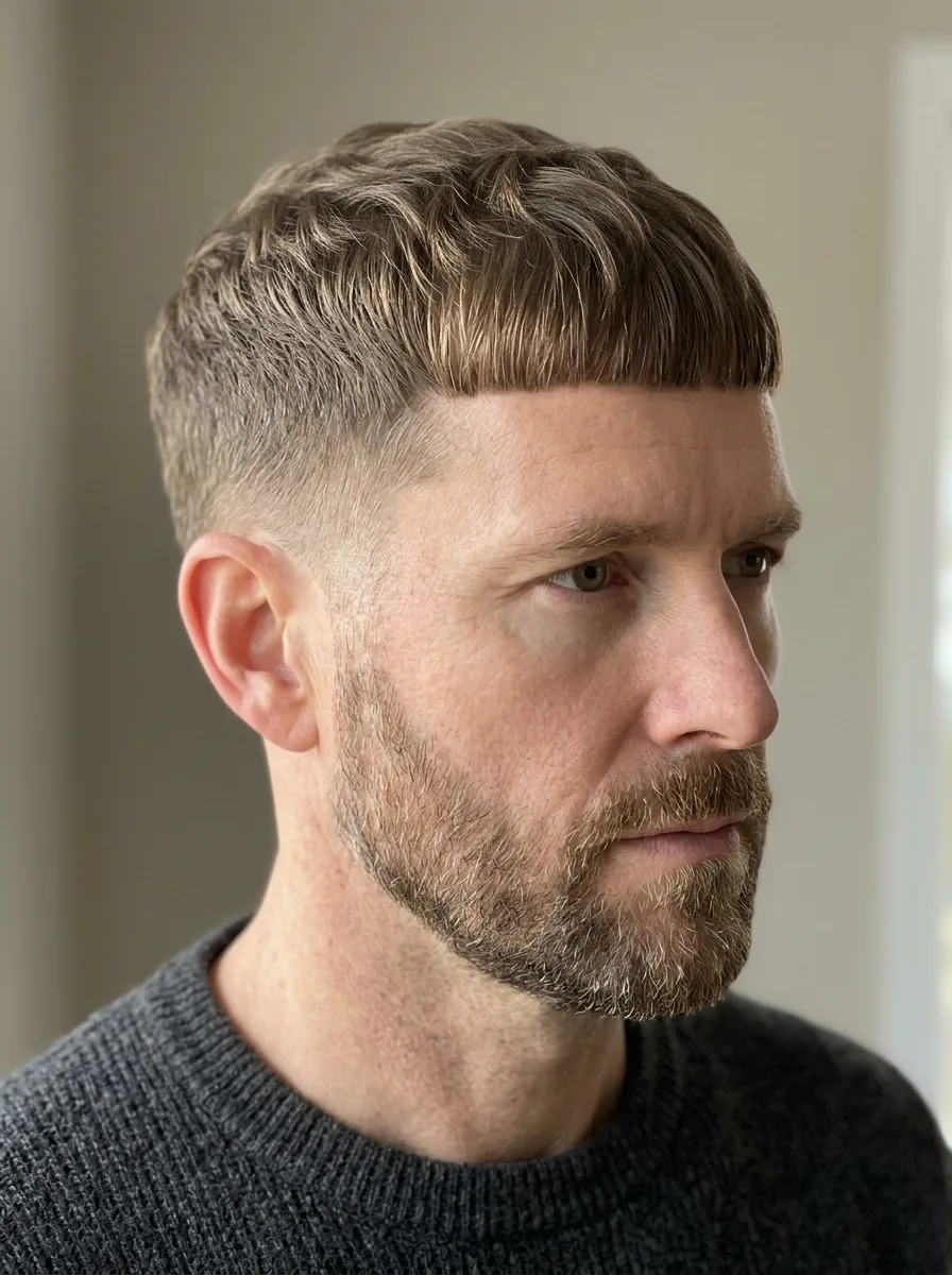 11. Caesar Cut Short Hair Style