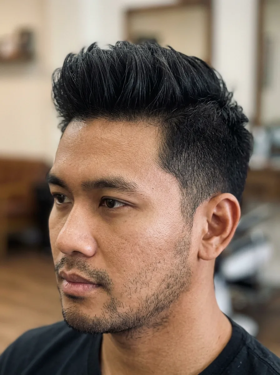13. Brushed Up Short Hair Style
