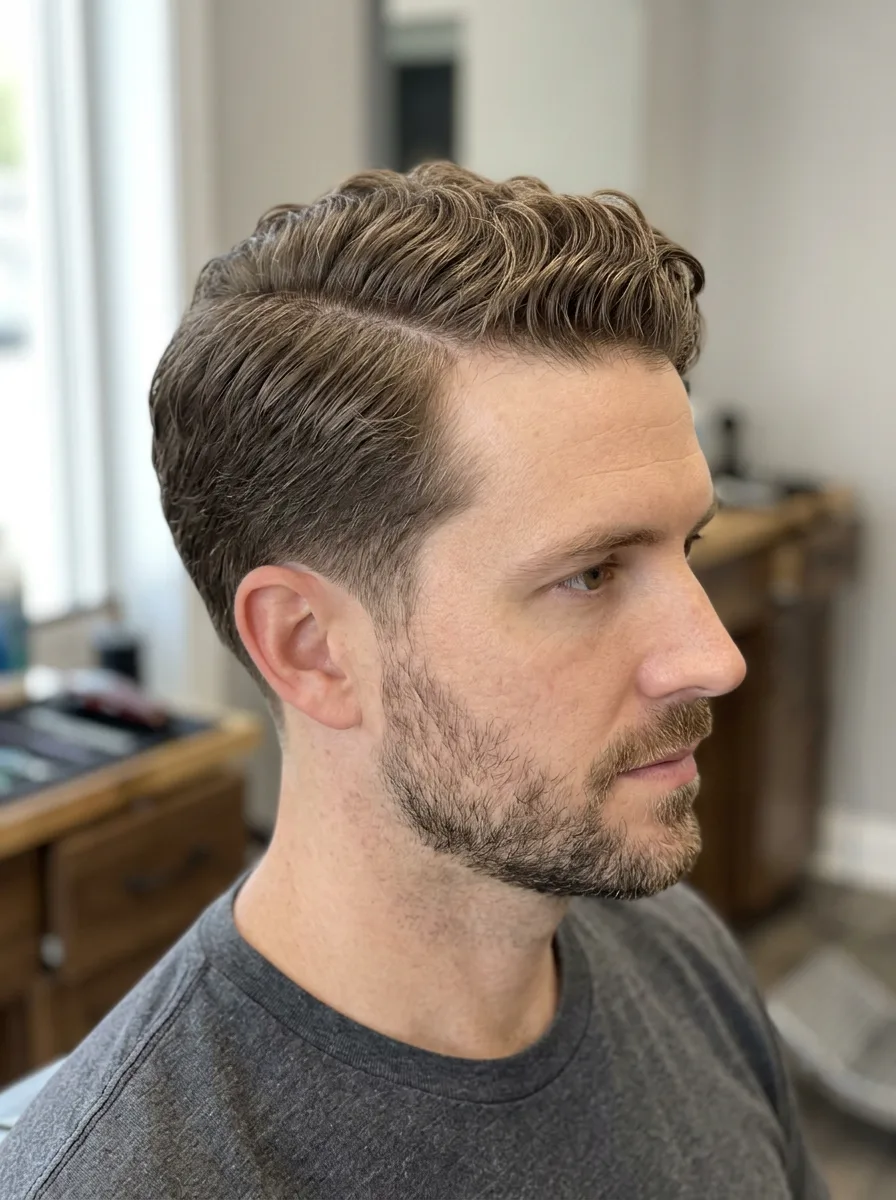 6. Side Part Short Hair Style