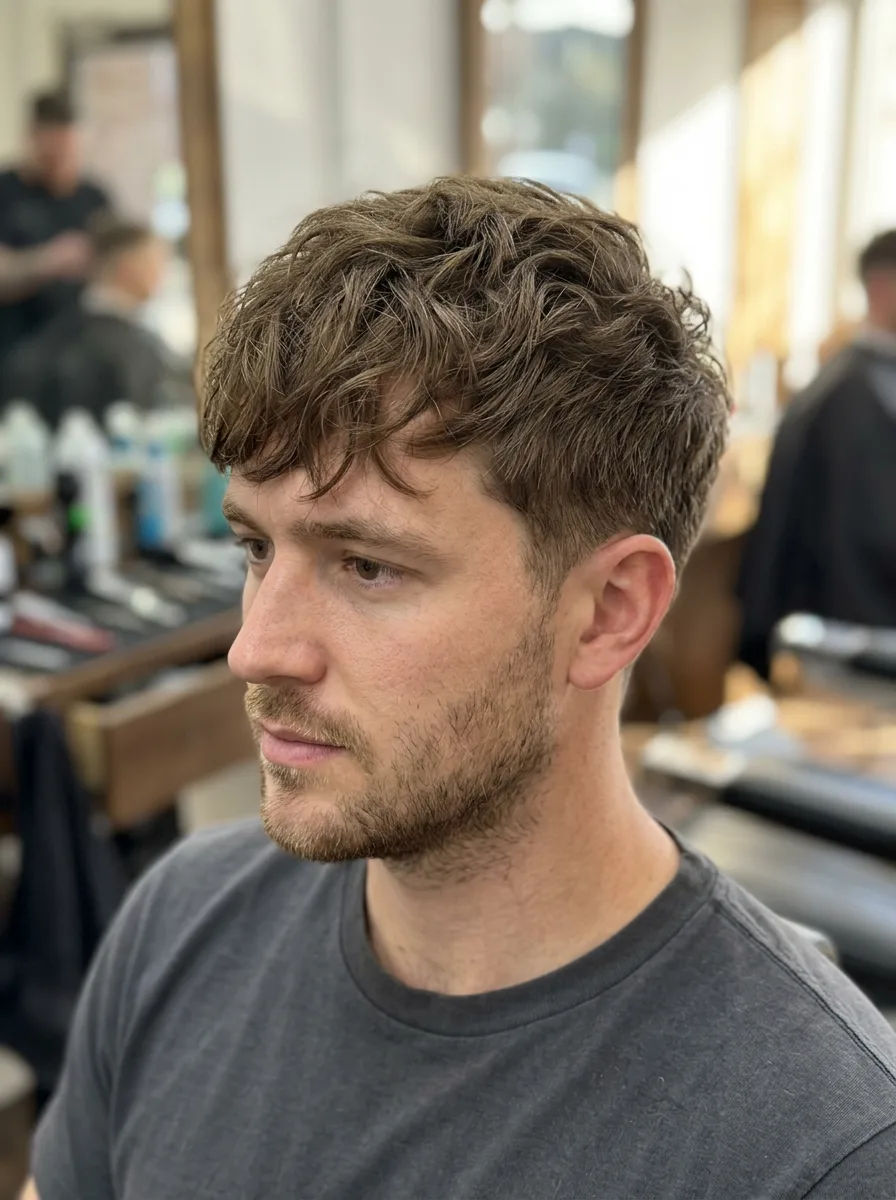 7. Messy Fringe Short Hair Style