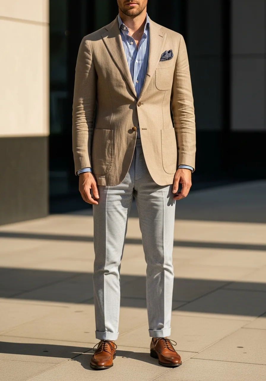 1. Linen Blazer Summer Business Casual