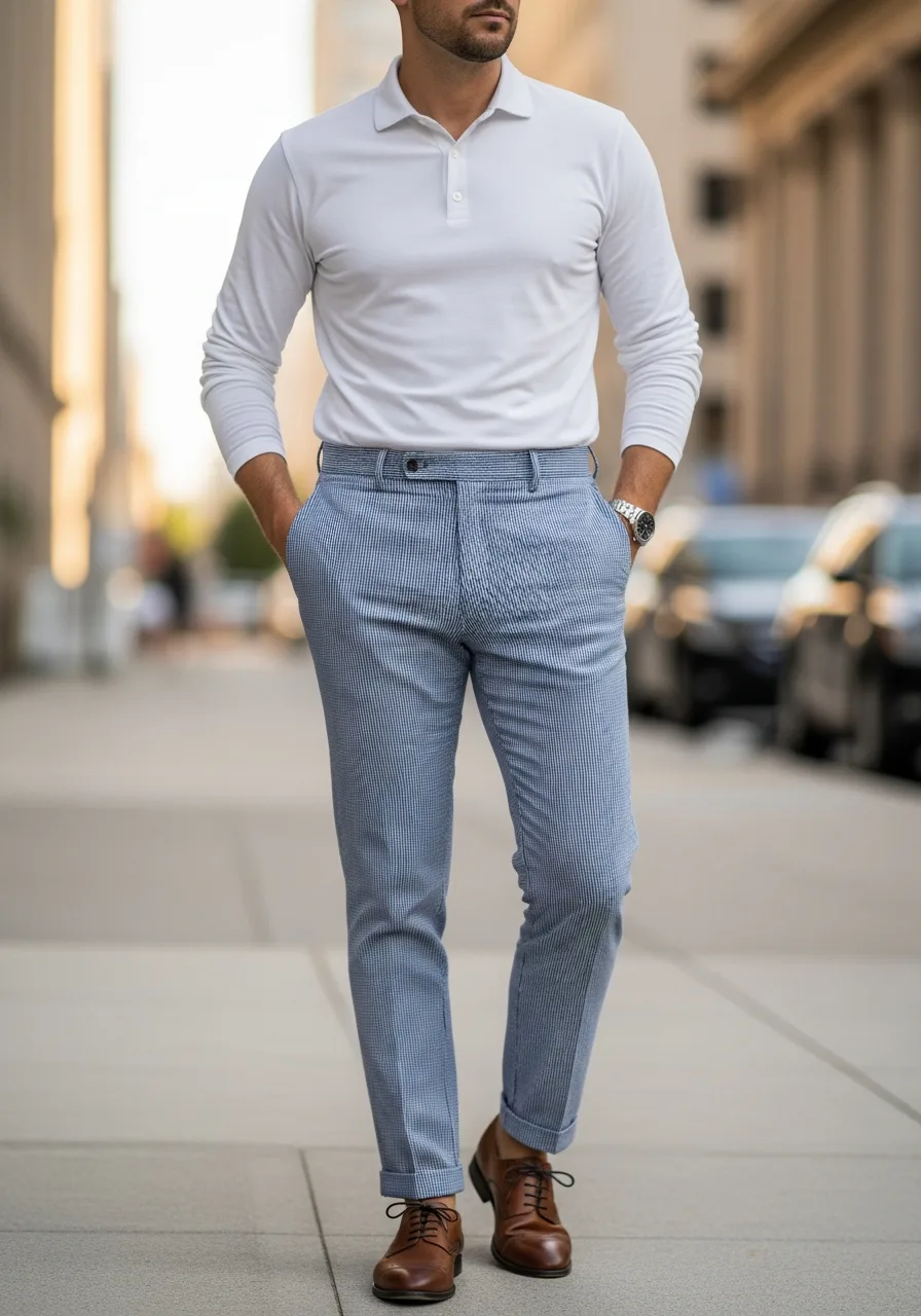 2. Long Sleeve Polo Business Casual