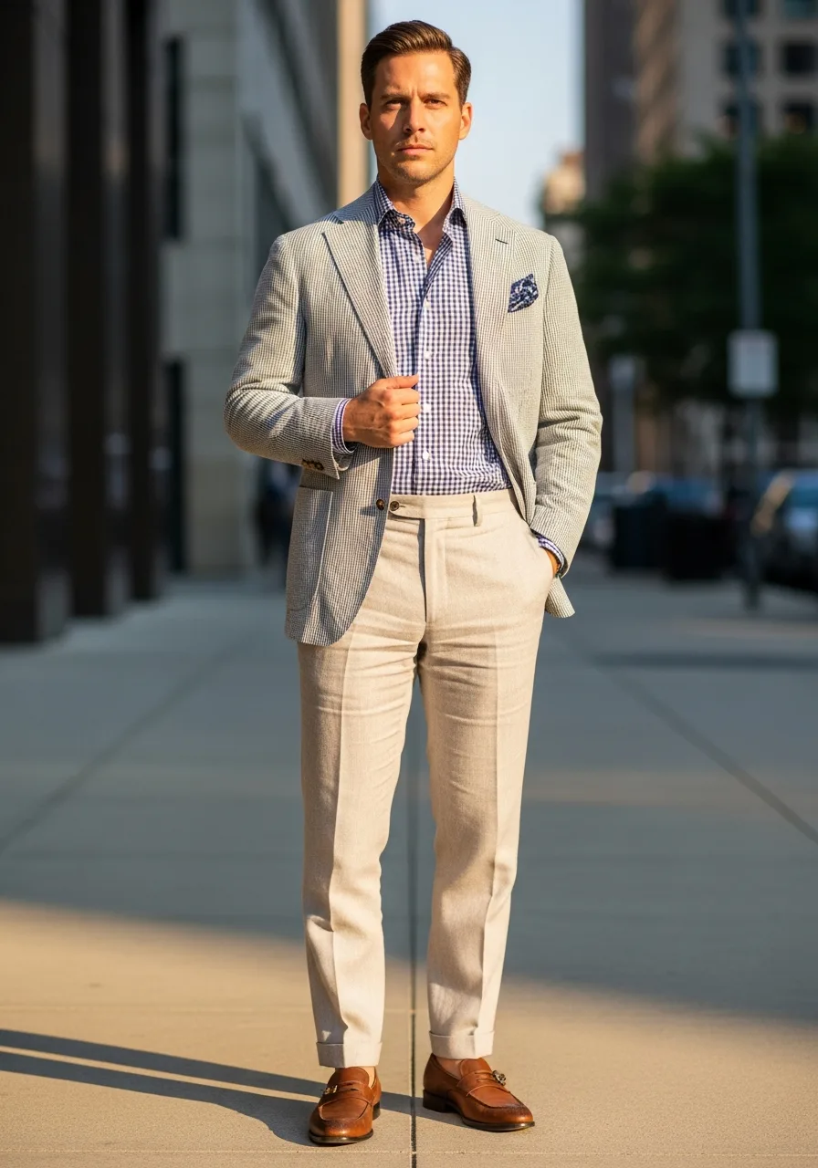 22. Patterned Poplin Summer Business Casual