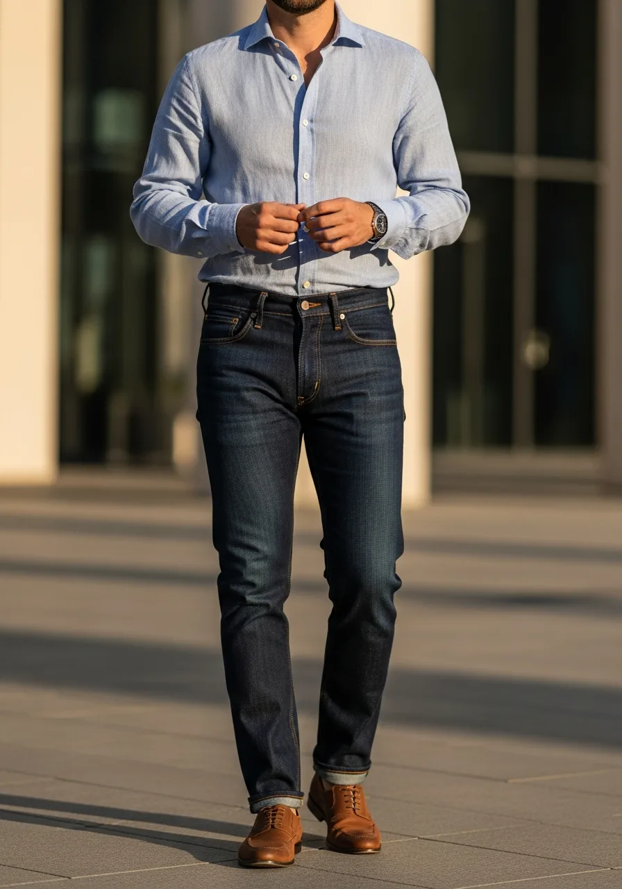 27. Dark Denim Summer Business Casual