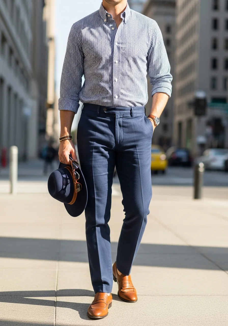 36. Micro-Print Summer Business Casual
