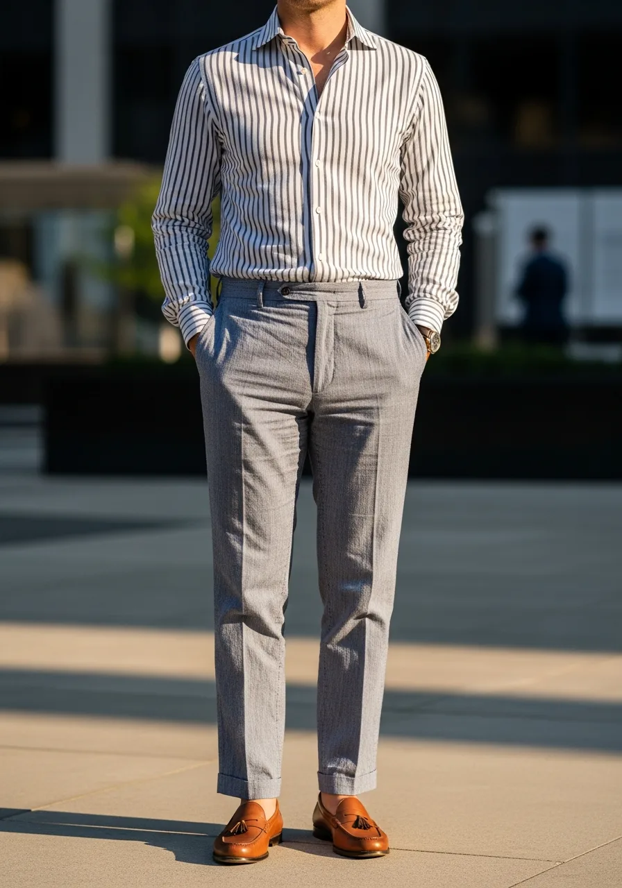 40. Vertical Stripe Summer Business Casual
