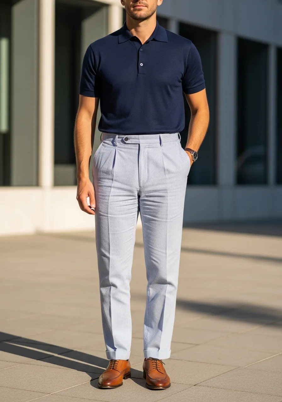 42. Mercerized Polo Summer Business Casual