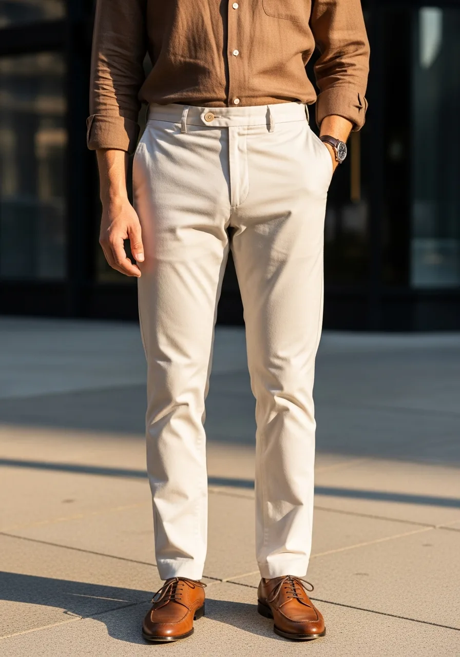 47. Mocha Linen Summer Business Casual