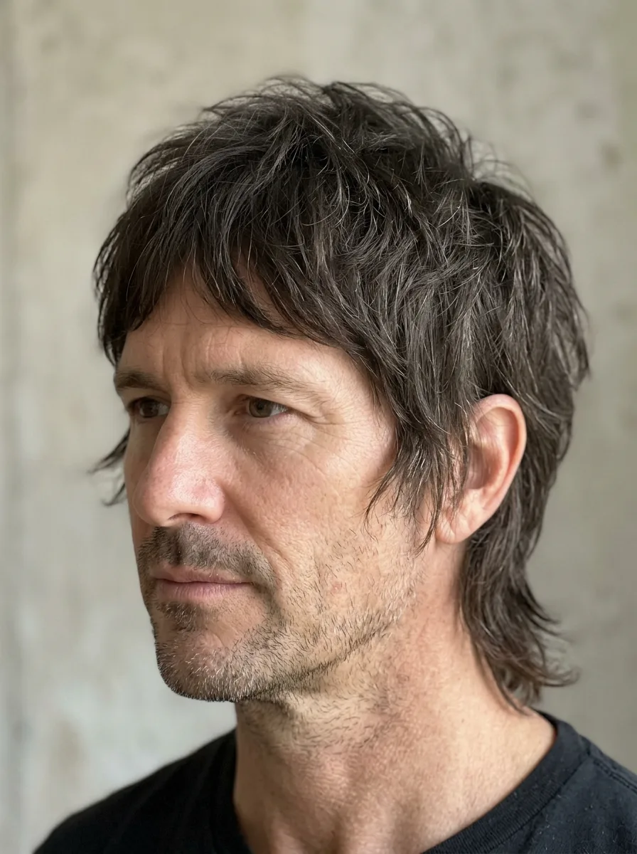 17. Mid-Length Layered Wolf Cut